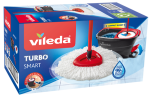Vileda Turbo Smart gulvmopp, sett med bøtte og vrider