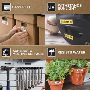 Dymo D1 märkband svart på vitt, 24 mm 7 m