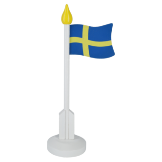 Bordsflagga Sverige trä, födelsedagsflagga, 24,5 cm