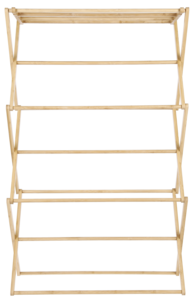 Tørkestativ i tre, sammenleggbart