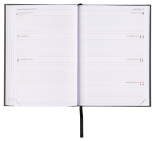 Ukekalender 2024 / 2025 A5, grå