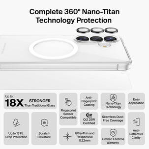 Belkin ScreenForce Titan 3-i-1 skjermbeskytter for Galaxy S26+
