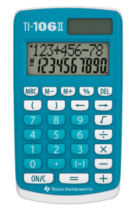 Texas Instruments TI-106 II Solar enkel miniräknare