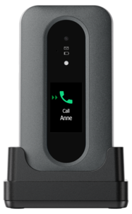 Doro Leva L31 sammenleggbar telefon med tydelig ytre skjerm