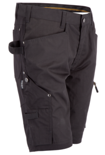 Arbeidsshorts stretch herre, svart