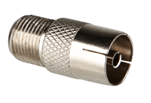 Antennkabeladapter F-kontakt hona - antennpropp hona