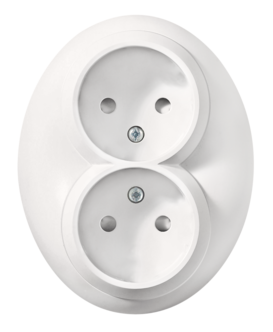 Schneider Renova stikkontakt dobbel innfelt