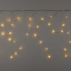 Mini LED istappsslinga varmvit, utbyggbar, 5 m