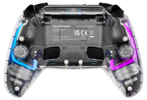 Deltaco håndkontroll til PS4 og PC, gjennomsiktig RGB