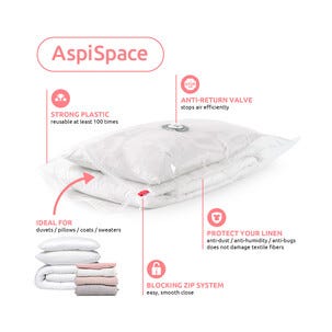 Vakuumpåsar för kläder och täcke, 2-pack