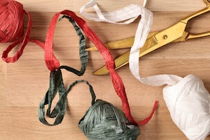 Lahjanaru raffia 5 metriä, 3 kpl