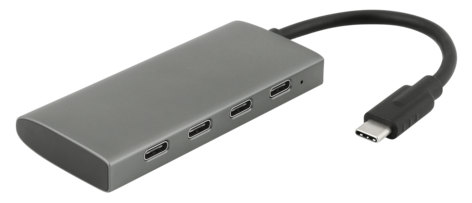 USB-C-hub, 4 porter, USB 3.2