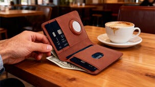 Anmiki plånbok i läder med AirTag-hållare