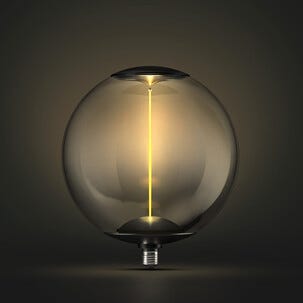 Smokey LED-globlampa E27 magnetiskt filament, 28 cm