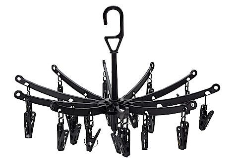 Torksnurra med 20 klädnypor och krok