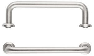 Handtag borstat stål, 2-pack