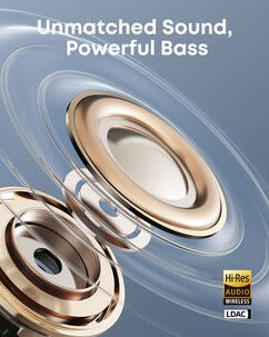 Soundcore AeroClip open ear, clip on-hörlurar 