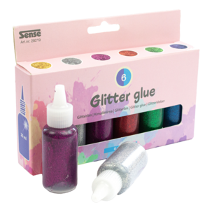 Glitterlim 6-pack, från 3 år