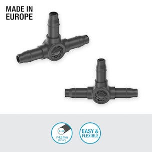 Gardena T-koppling 3/16 tum för Micro-Drip, 10-pack