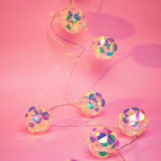 Batteridrevet lyslenke med diskoeffekt, timer 2,3 m