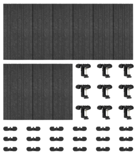 Streamplify akustikkpanel mørkegrått 60 × 30 cm 9-pakning
