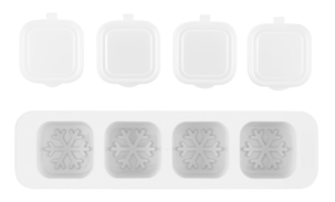 Pieni säilytysrasia jääkaappiin ja pakasteeseen, Mini Freezer 0,5 dl, 4 kpl