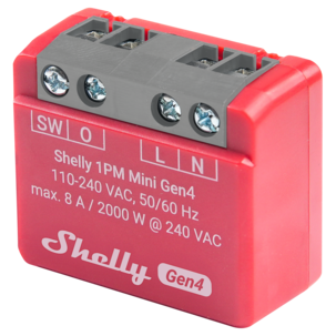 Shelly 1PM Mini Gen4 smartrelé med energimåling