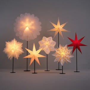 Northlight stor adventsstjärna blomma vit, 80 cm