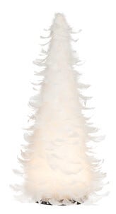 Fjærjuletre med LED, 41 cm