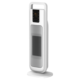 Keramisk värmefläkt, portabel med fjärrkontroll, vit, 2000 W