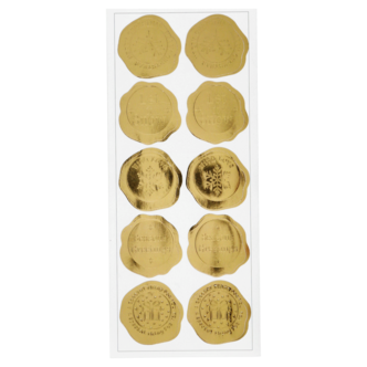 Klistermärken sigill röd guld 20-pack