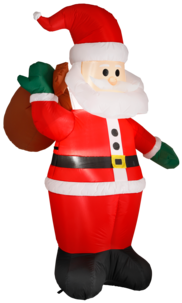 Oppblåsbar julenisse med lys 180 cm