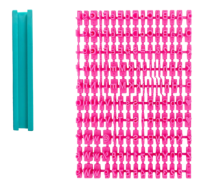 Bokstavpresse for leire