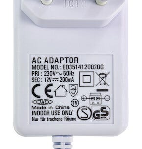 Nätadapter 12 V DC/200 mA