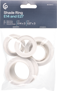 Skjermringer til E14- og E27-pæreholder, 6-pakning