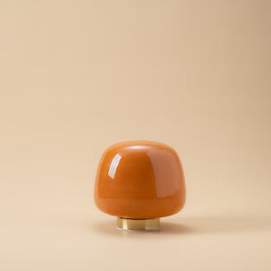 Tuva liten bordlampe i glass, retro oransje 21 cm, Northlight