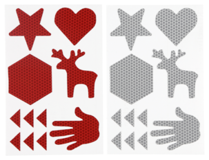 Klistermärken i reflekterande material, Clas Ohlson