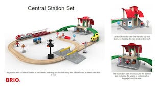 Brio Central Station Set 33989 togstasjon, fra 3 år