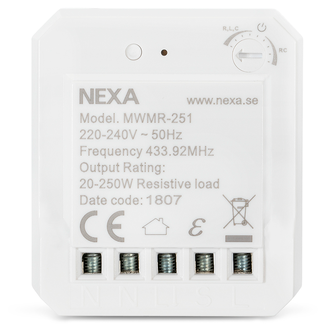 Inbyggnadsmottagare dimmer Nexa MWMR-251