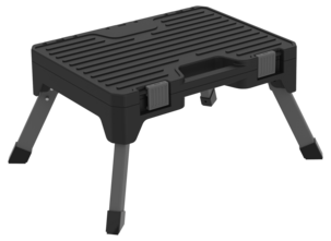 Pall med verktygslåda och hopfällbara ben, 23 cm