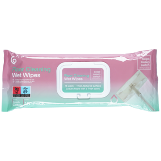 Kostea lattiamoppi, täyttöpakkaus Fresh Cotton, 15 kpl