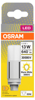 Kompaktlysrör LED G24d 5,5 W varmvit, Osram