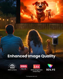 Nebula Mars 3 Air bærbar Google TV-projektor, D2325