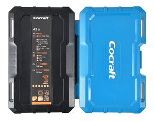 Cocraft bitssett Impact, 1/4 tommer, 42 deler