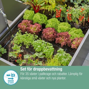Gardena Micro-Drip bevattning för pallkragar, 35 plantor