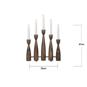 Star Trading Midja adventsljusstake valnöt, 47 cm