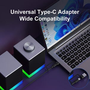 Exibel gaminghögtalare RGB Bluetooth, 2×5 W