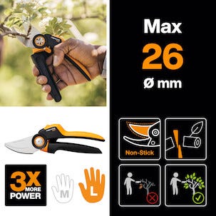 Fiskars X-series L P961 hagesaks med sideskjær