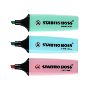Stabilo Boss, 3-pack  pastell overstrykningspenner