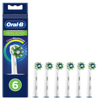 Oral-B Cross Action, borsthuvud, vit